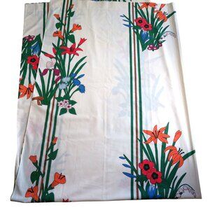 Vintage 1977 JP Stevens Twin Flat Sheet Flower Bouquet No Iron Percale USA Made